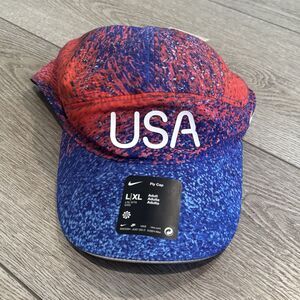 Nike Team USA 2024 Olympics Dri Fit ADV Fly Cap Hat Adult L/XL Adjustable NWT
